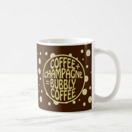 バブリーのコーヒースパイクシャンパンスポットブラウンイエロー コーヒーマグカップ