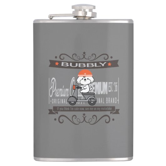 バブリーのバイク フラスク (正面)