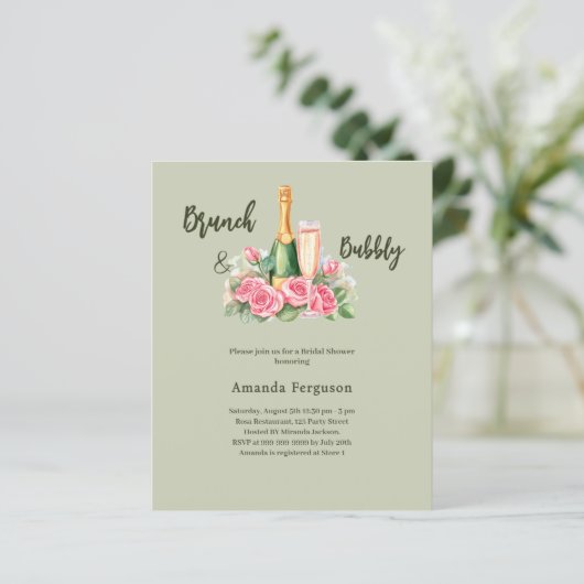 バブリーのブランチのピンクのフローラセージ緑ブライダルシャワー (スタンド正面)