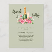 バブリーのブランチのピンクのフローラセージ緑ブライダルシャワー (正面)