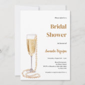 バブリーのランチプロセッコ真珠ブライダルシャワー 招待状 (正面)