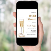 バブリーのランチプロセッコ真珠ブライダルシャワー 招待状