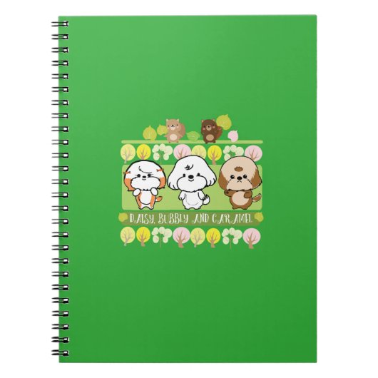 バブリーの友人デイジーとキャラメル ノートブック (正面)