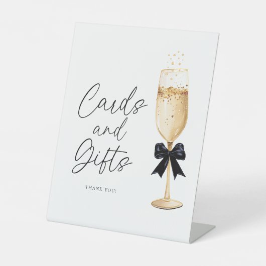 バブリーをテーマにしたブライダルシャワーカードとギフトサイン 台座サイン (正面)