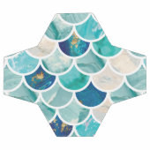 バブリーアクアターコイズ大理石マーメイドフィはかりで測ッシュ サッカーボール (フラット)