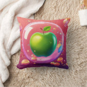 バブリーアップルドリームズアートデザインポリエステルスロー クッション (ブランケット)