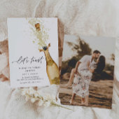 バブリーカップル婚約パーティ写真招待状 招待状