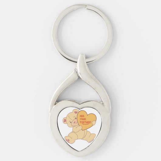 バブリーキュートベアピンクコローウェイバングルブレスレット キーホルダー (正面)