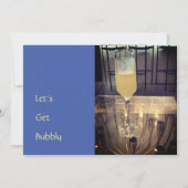 バブリーシャンパントーストパーティの招待状 招待状 (正面)