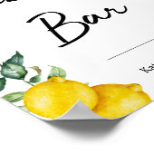 バブリーバーレモンパーソナライズされた標識 ポスター (角)