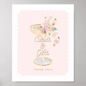 バブリーブライダルシャワーカードとギフト ポスター (正面)