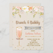 バブリーブライダルシャワーパーティの招待状 招待状 (正面/裏面)