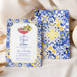 バブリーブランチ地中海のレモンブライダルシャワー 招待状