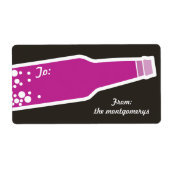 バブリーボトル新年ホリデーギフトラベルステッカー ラベル (正面)