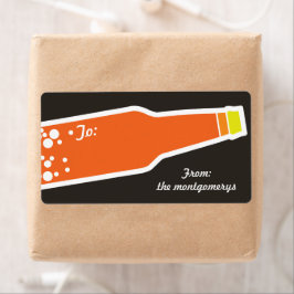 バブリーボトル新年ホリデーギフトラベルステッカー ラベル