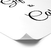 バブリーワイングラスブライダルシャワーギフト&カード ポスター (角)