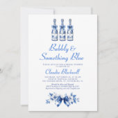 バブリー何か青い陳腐なブライダルシャワー 招待状 (正面)