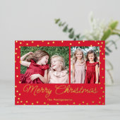 バブリー応援フォイルホリデーカードクリスマスカード 箔シーズンカード (立ち正面)