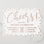 バブリー応援フォイルホリデーパーティー招待状 箔シーズンカード (正面)