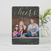 バブリー応援編集可能カラーホリデーフォトカード シーズンカード (スタンド正面)