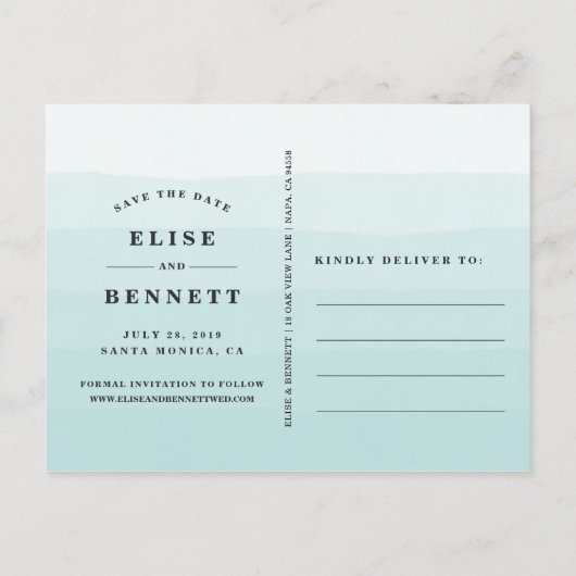 バブリー日付 |写真の日付の保存 案内ポストカード (裏面)