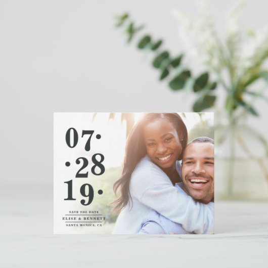 バブリー日付 |写真の日付の保存 案内ポストカード (スタンド正面)