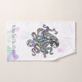 バブリー海でフローララインのタコへようこそ バスタオルセット (ハンドタオル)