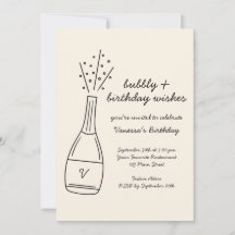 バブリー誕生日ウィズポップシャンパンボトル