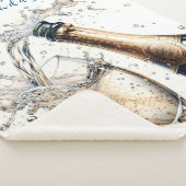 バブリー・シャンパンハッピーバースデー シェルパブランケット (3/4)