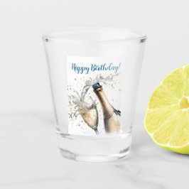 バブリー・シャンパンハッピーバースデー ショットグラス