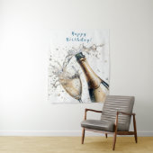 バブリー・シャンパンハッピーバースデー タペストリー (インサイチュ)