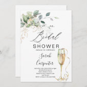 バブリー・ブライダルシャワーへの招待 招待状 (正面/裏面)