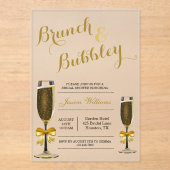 バブリー&ブランチブライダルシャワー アクリル招待状 (正面)