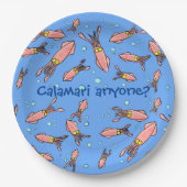 バブルおもしろい漫画のイカ派 ペーパープレート (正面)