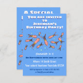 バブルおもしろい漫画のイカ派 招待状 (正面/裏面)