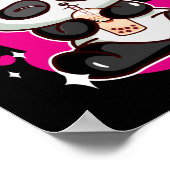 バブルかわいいパンダ飲みボバティー ポスター (角)