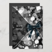 バブルかわいらしパーティの招待状テンプレート 招待状 (正面/裏面)