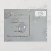 バブルでのRSVP インビテーションポストカード (裏面)