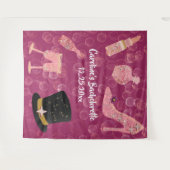 バブルでキラキラのシャンパンタペストリー独身最後の夜 タペストリー (正面(横))