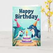 バブルで楽しい誕生日カード カード (黄色い花)