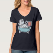 バブルとタオルのキュートなバスタブステッカー Tシャツ (正面)