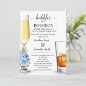 バブルとバーボン、私が夫婦のシャワーをする前に青 招待状 (スタンド正面)