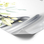 バブルとブライトウェルカムカップルのシャワーのサイン ポスター (角)