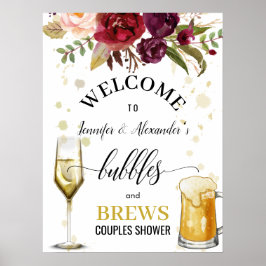 バブルとブライトウェルカムサイン ポスター