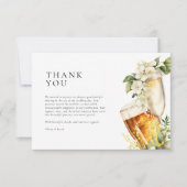 バブルとブライトカップルのシャワー サンキューカード (正面)