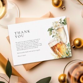 バブルとブライトカップルのシャワー サンキューカード