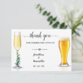 バブルとブライトシャワー結婚のフラットサンキューカード サンキューカード (スタンド正面)