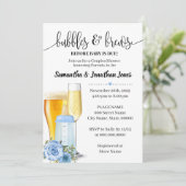 バブルとブリュウの前にベビーデューブルーベビーシャワー 招待状 (スタンド正面)