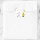 バブルとブリュウサンカパンパグラス結婚式 スクエアシール (バッグ)