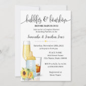 バブルとブリュウズウィザメベビーのシャワーシャワー 招待状 (正面)